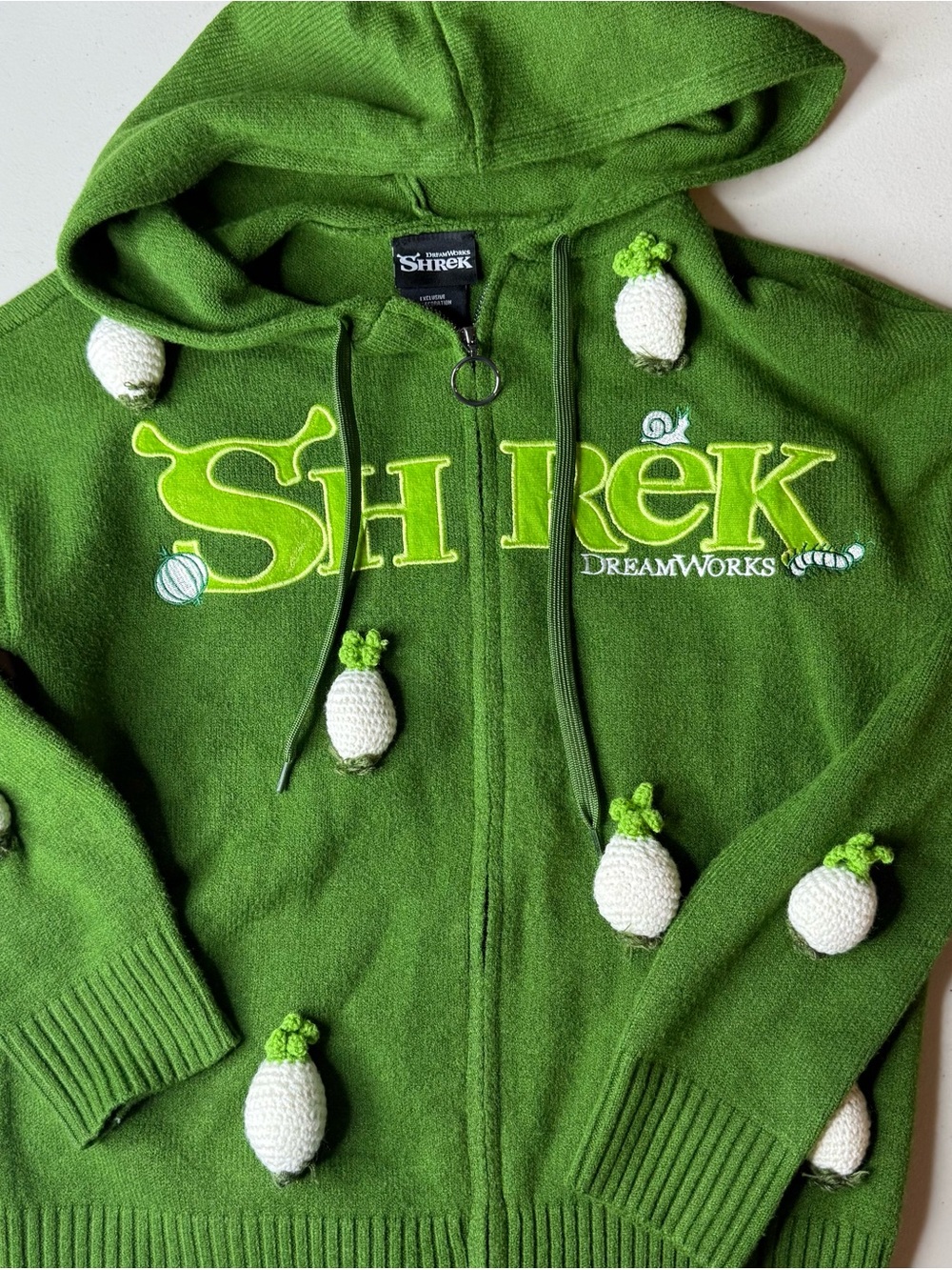 Box Lunch Exclusive Dreamworks Shrek Hoodie Zip Up Sweatshirt Womens Size Small - Picture 2 of 5